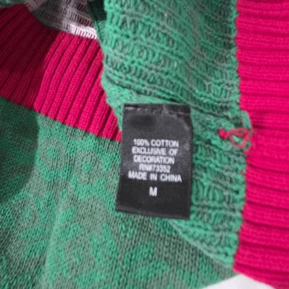 33 Degrees Mens Ugly Christmas Sweater Size Medium Dinosaur Fair‎ Isle Party